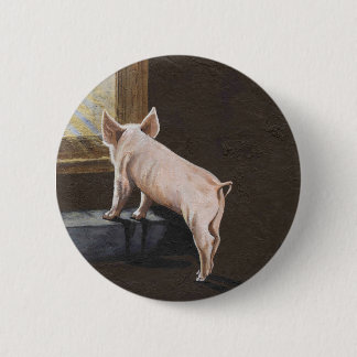 Pig Shadow 2 Inch Round Button