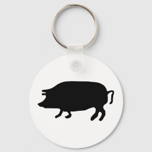 Pig Silhouette Keychain
