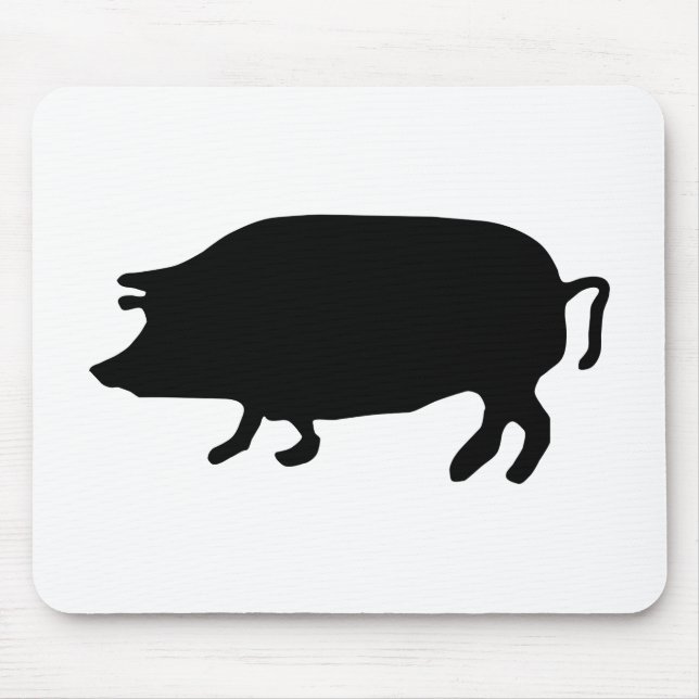 Pig Silhouette Mouse Pad (Front)