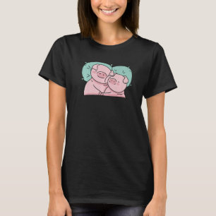 Pig sleeping animal motif animal print pig Premium T-Shirt