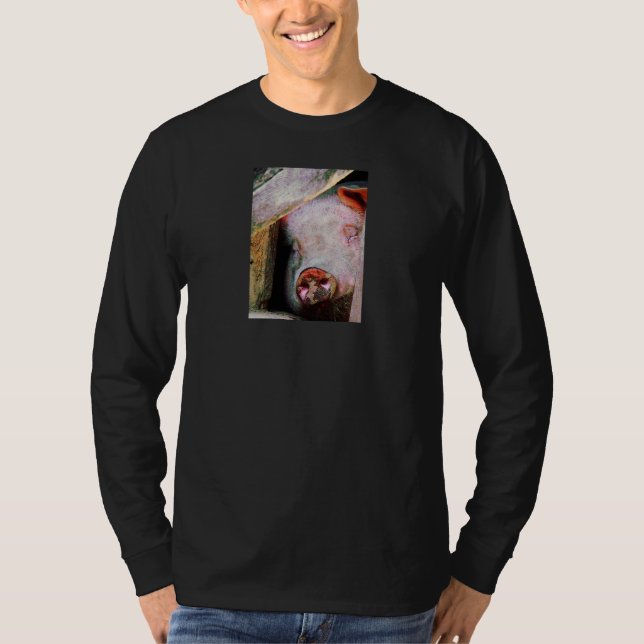 Pig Sleeping T-Shirt (Front)
