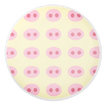 Pig Snouts Yellow Ceramic Pull