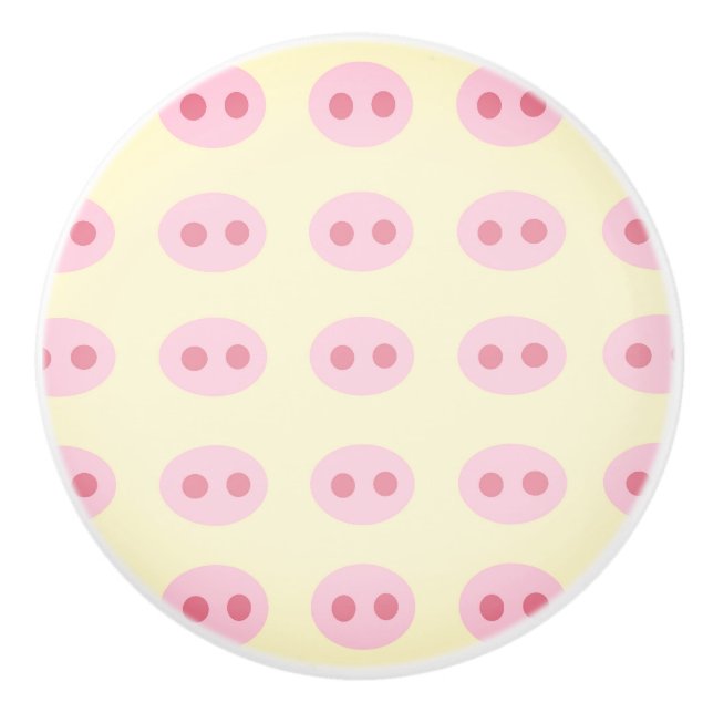 Pig Snouts Yellow Ceramic Pull (Front)