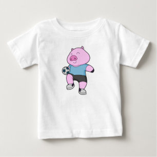Pig Soccer player Soccer Baby T-Shirt