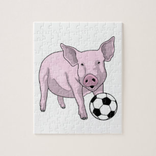 Pig Soccer player Soccer Jigsaw Puzzle