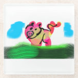 Pig spring  glass coaster<br><div class="desc">Pig spring</div>