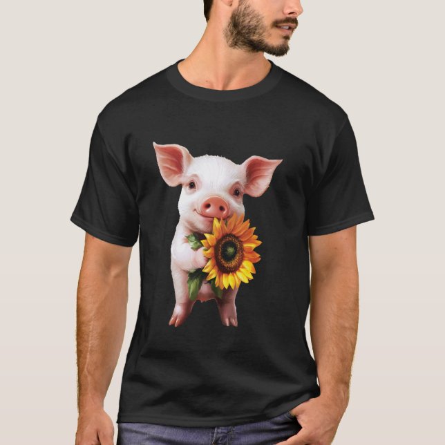 Pig Sunflower T-Shirt (Front)