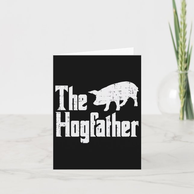 Pig The Hogfather Funny Hog Dad Fathers Day Parody Card (Front)