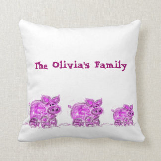 pig throw pillow