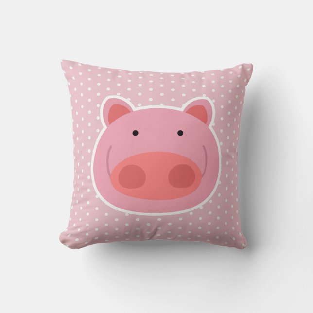 Pig Throw Pillow (Front)