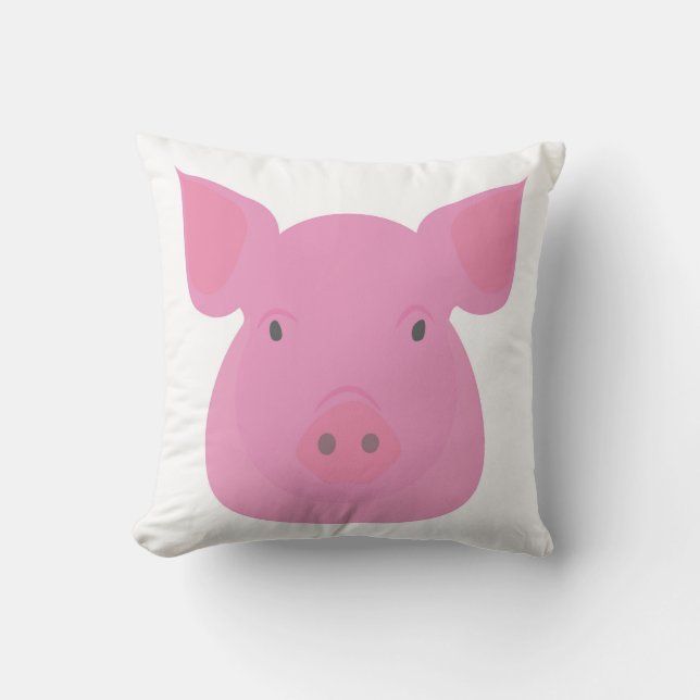 Pig Throw Pillow (Front)