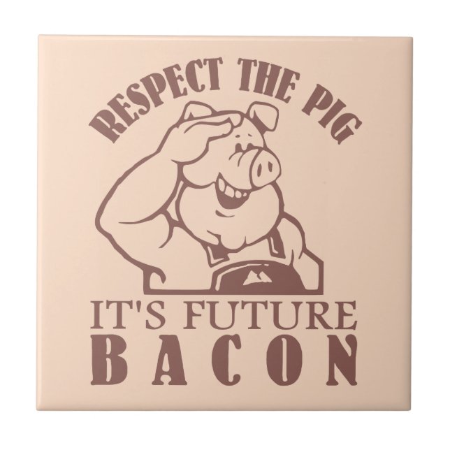PIG TO BACON custom colour ceramic tiles (Front)