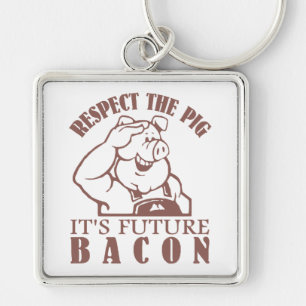 PIG TO BACON custom colour key chain