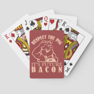 PIG TO BACON custom colour playing cards