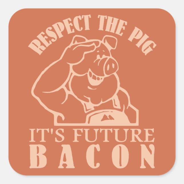 PIG TO BACON custom colour stickers (Front)