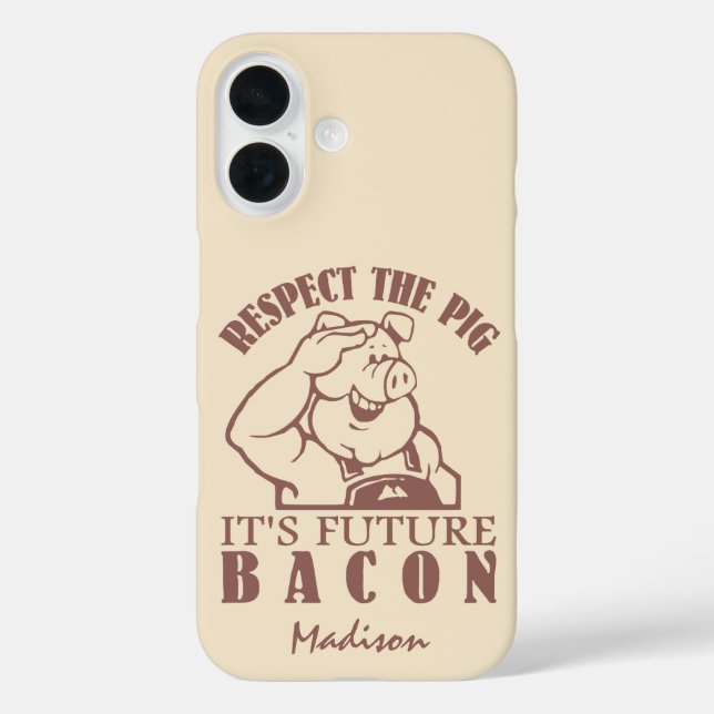 PIG TO BACON custom name & colour phone cases (Back)
