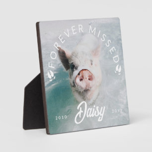 Pig Toe Prints Forever Missed Pig Photo Plaque