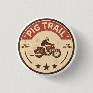 Pig Trail Scenic Byway arkansas motorcycle gifts 1 Inch Round Button