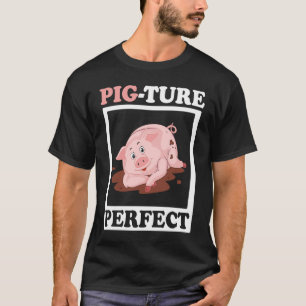 Pig ture Perfect Farm Animal Piggy Farmer Pig T-Shirt