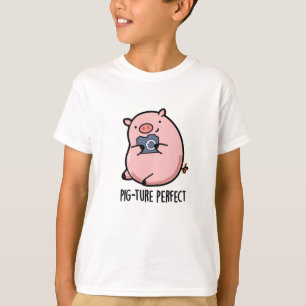 Pig-ture Perfect Funny Photography Pig Pun  T-Shirt
