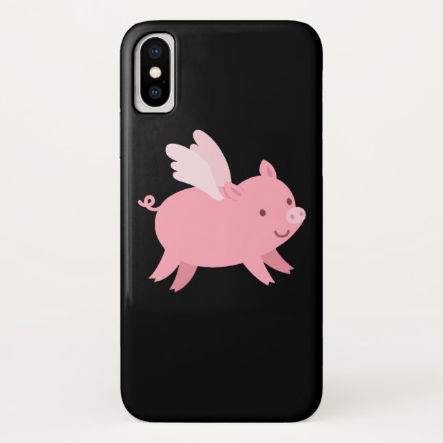 Pig Uses Wings To Fly Flying Pig Case-Mate iPhone Case (Back)