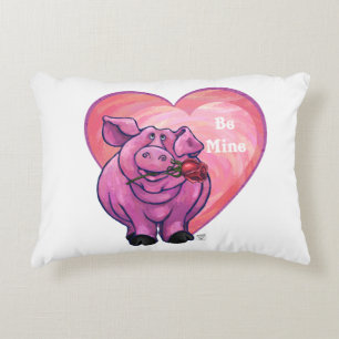 Pig Valentine's Day Decorative Pillow
