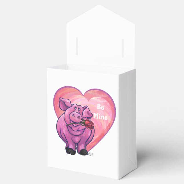 Pig Valentine's Day Favor Box (Opened)