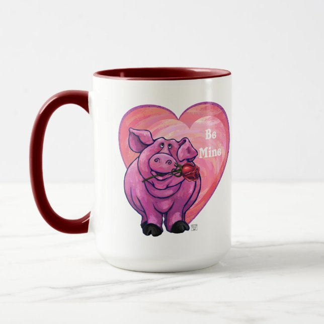 Pig Valentine's Day Mug (Left)