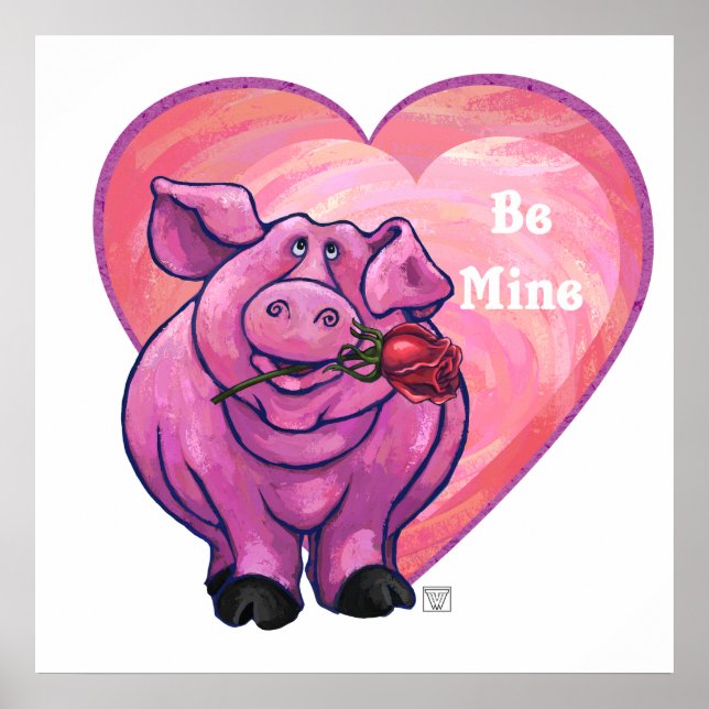 Pig Valentine's Day Poster (Front)