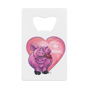 Pig Valentine's Day Wallet Bottle Opener