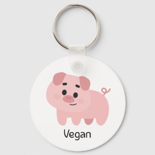 Pig Vegan Keychain