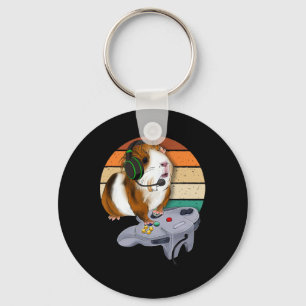 Pig Video Game Wildlife Animal Gift Guinea Pig Gam Keychain