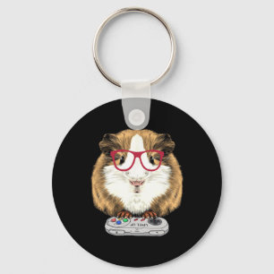 Pig Video Game Wildlife Animal Guinea Pig Gamers 1 Keychain