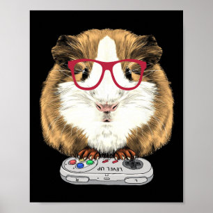 Pig Video Game Wildlife Animal Guinea Pig Gamers 1 Poster