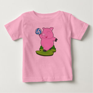 Pig Volleyball player Volleyball Baby T-Shirt