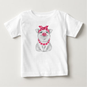 Pig wearing bandana baby T-Shirt