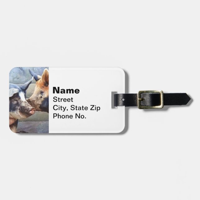 Pig Whisperer Luggage Tag (Front Horizontal)