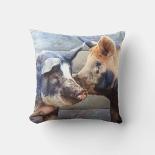 Pig Whisperer Throw Pillow