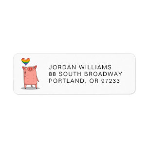 Pig With Rainbow Balloon