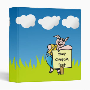 Pig with sign binder