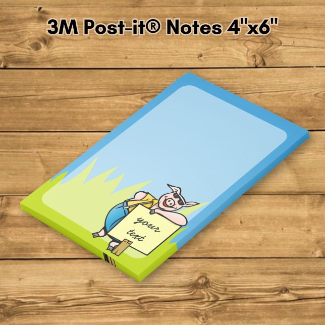 Pig with Sign Post-it Notes (Creator Uploaded)