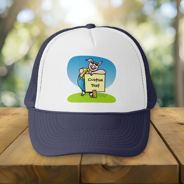 Pig with sign trucker hat (Creator Uploaded)
