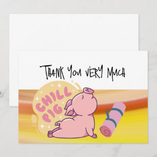 PIG Yoga Carte de remerciements pour les amateurs 