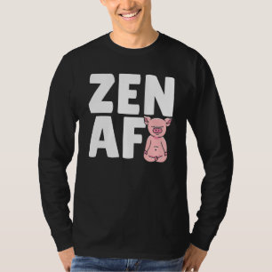 Pig Yoga Meditating Zen AF T-Shirt