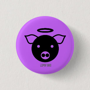 PiGcasso Art Exhibit - Angel Piggy 1 Inch Round Button