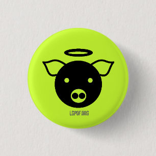 PiGcasso Art Exhibit - Angel Piggy 1 Inch Round Button