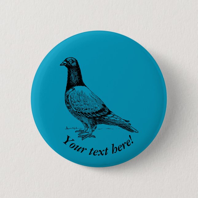 Pigeon 2 Inch Round Button (Front)