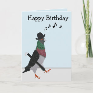 Pigeon About Town Funny Birthday Card