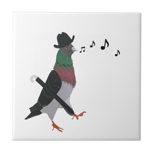 Pigeon About Town  Tile (Front)