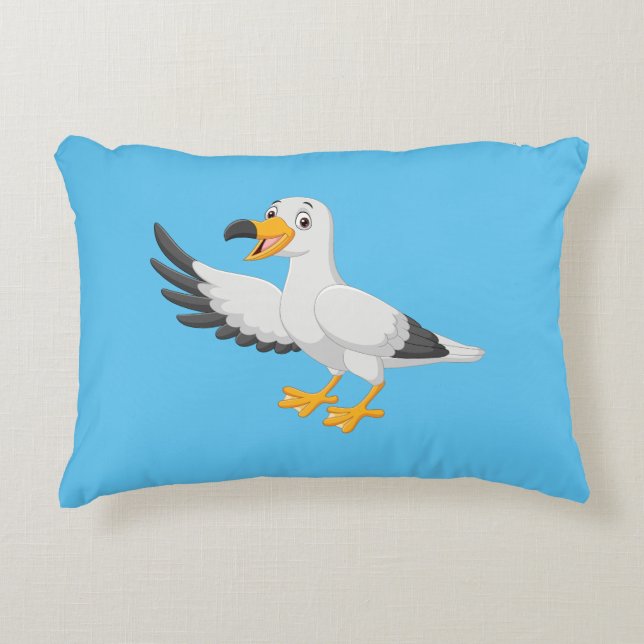 Pigeon Accent Pillow (Front)